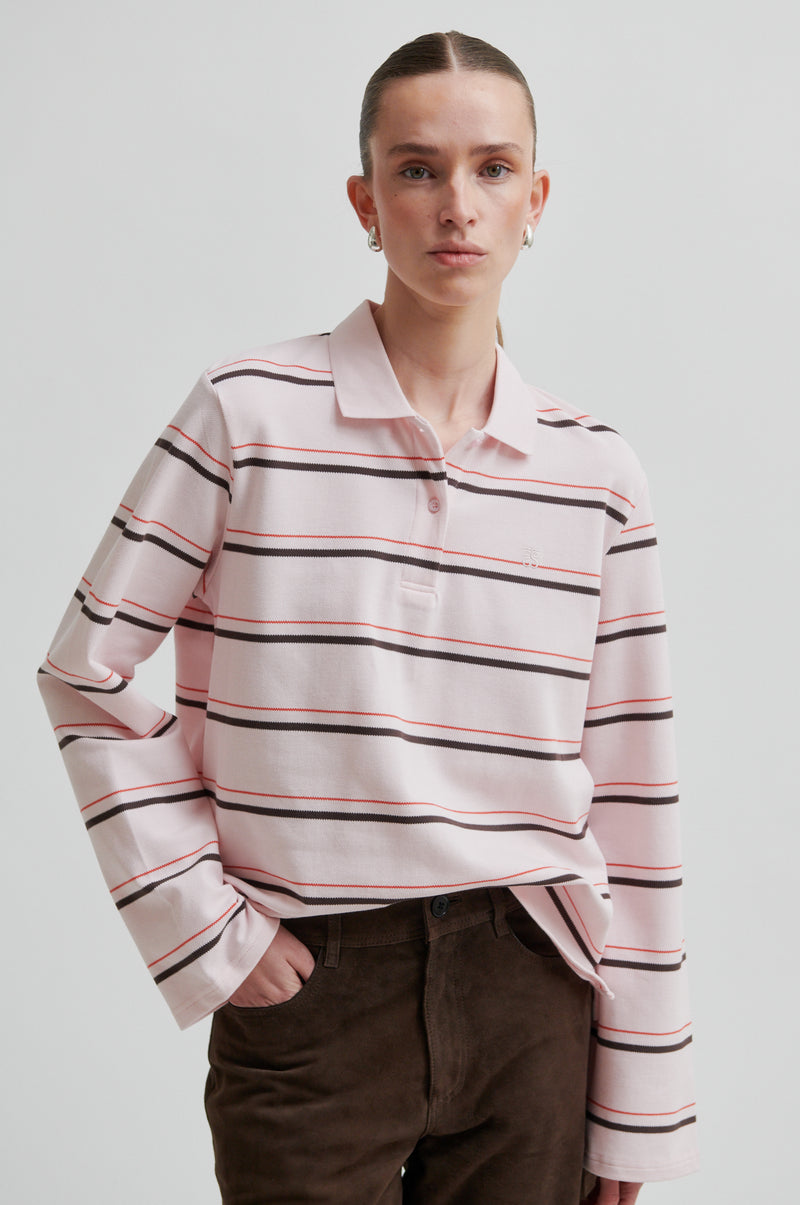 Lovella Striped Polo Tee
