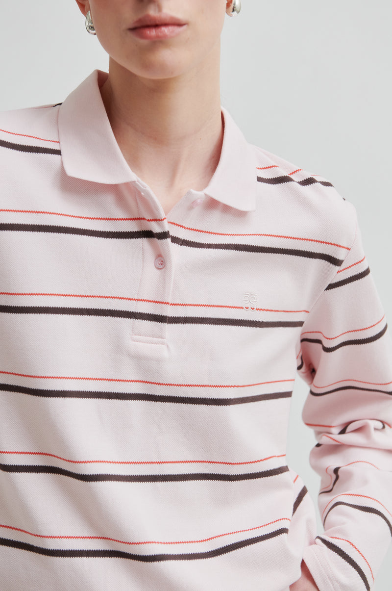 Lovella Striped Polo Tee