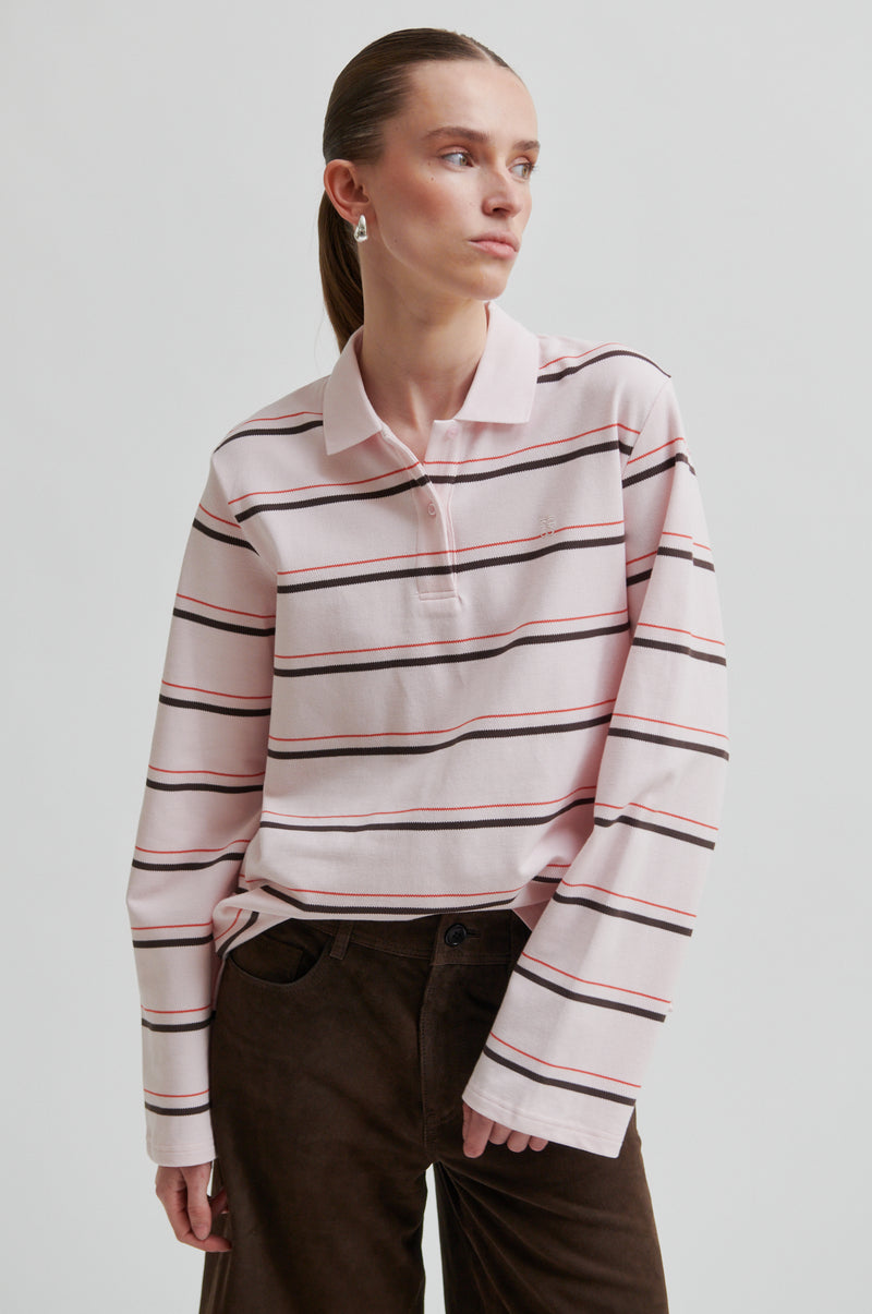 Lovella Striped Polo Tee