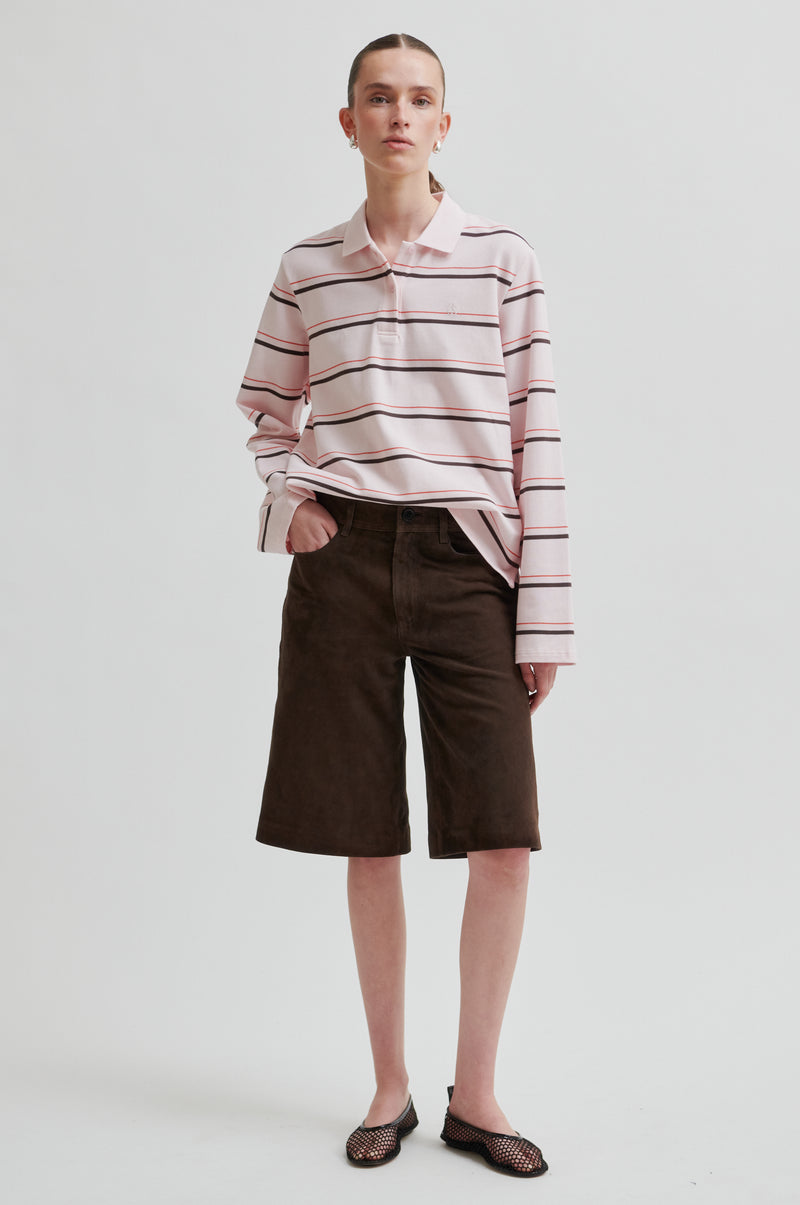 Lovella Striped Polo Tee