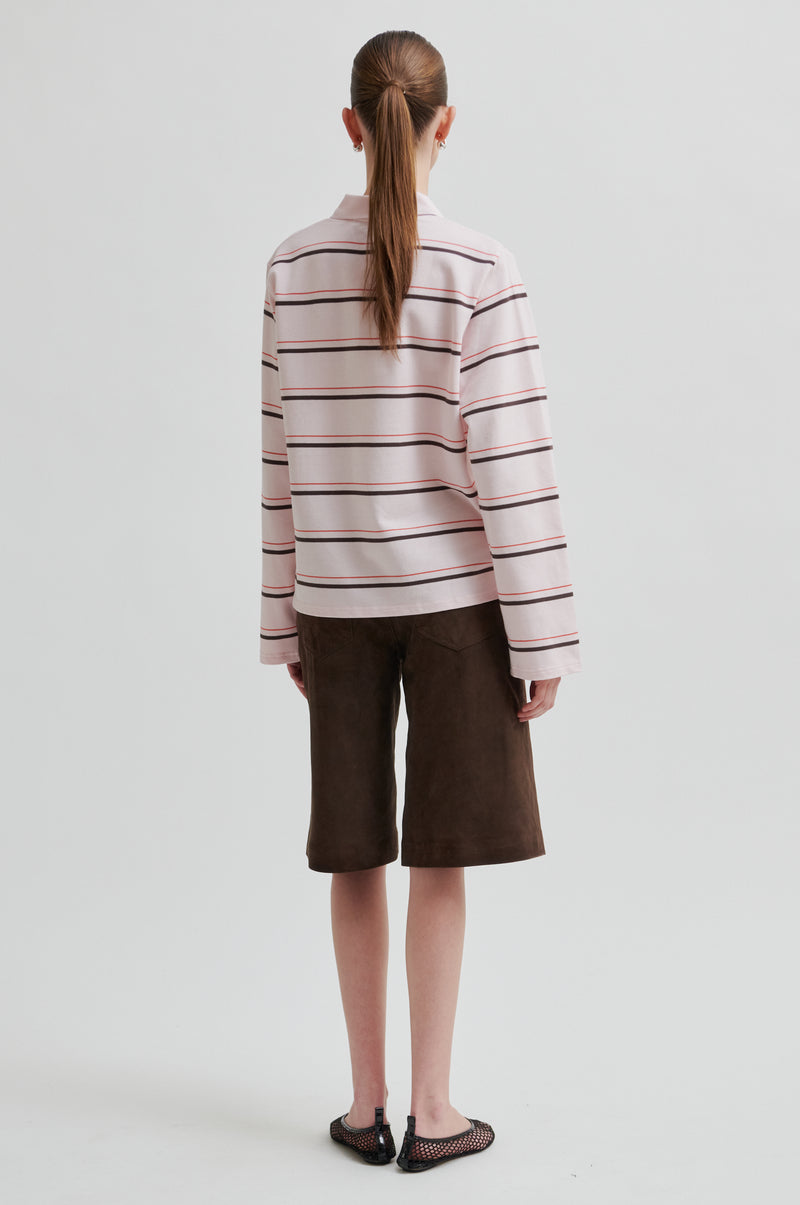 Lovella Striped Polo Tee