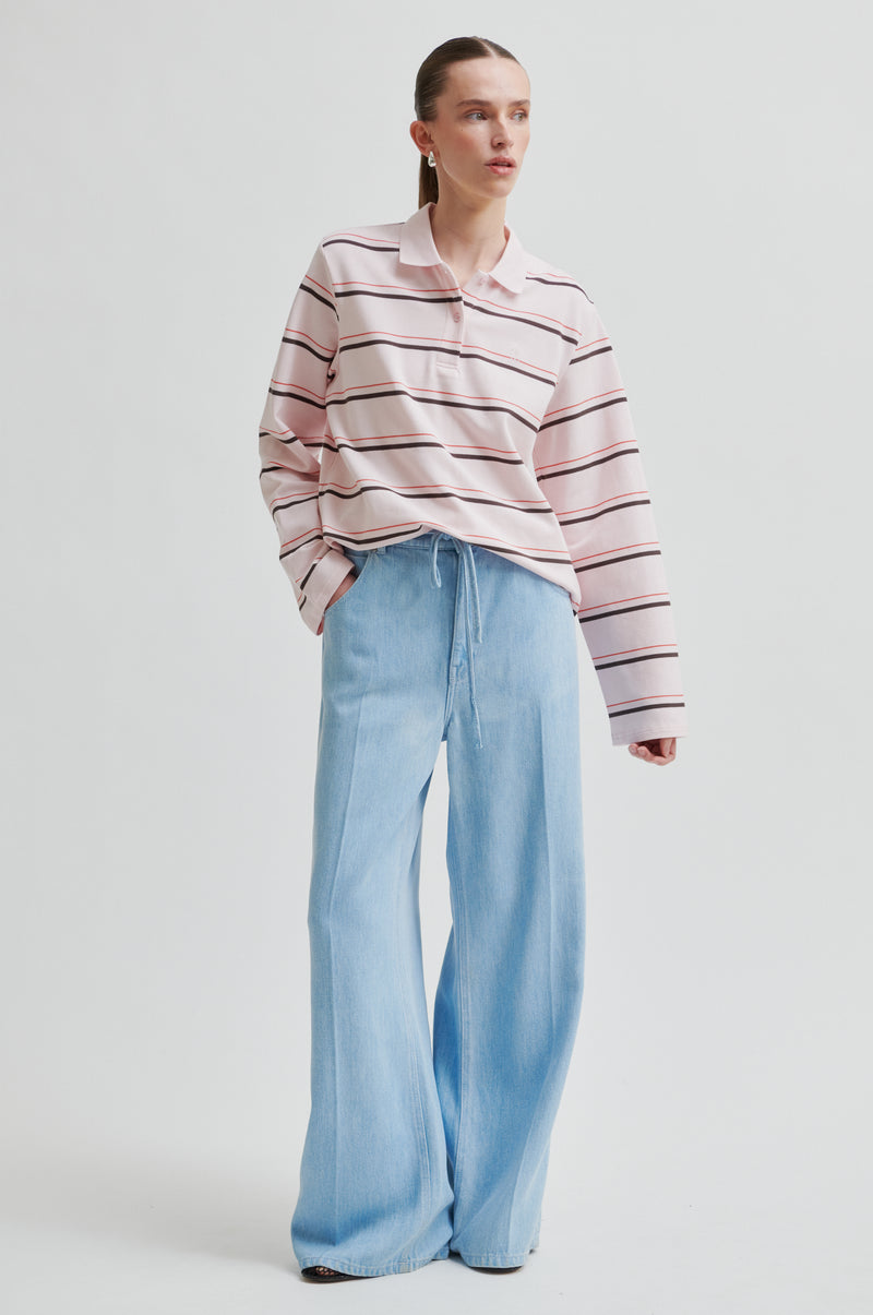Lovella Striped Polo Tee