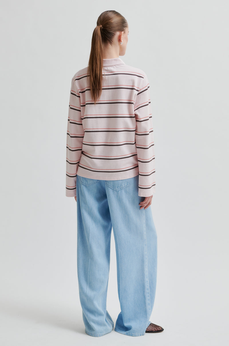 Lovella Striped Polo Tee