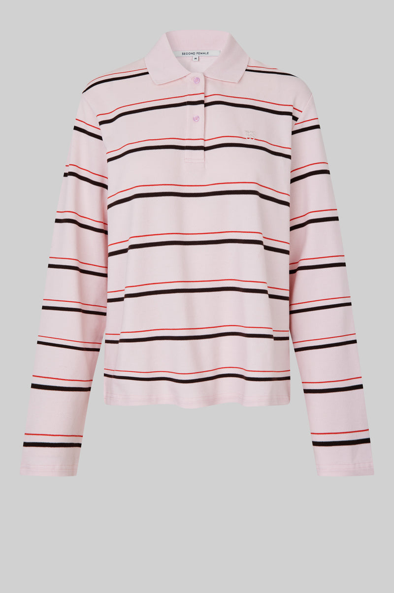 Lovella Striped Polo Tee